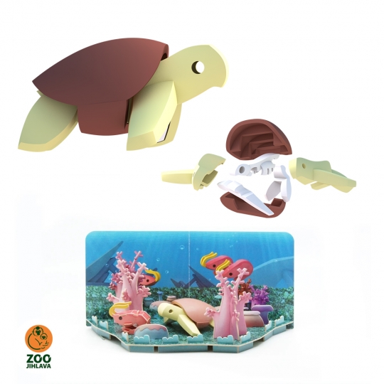 Edukativní skládací hračka - želva