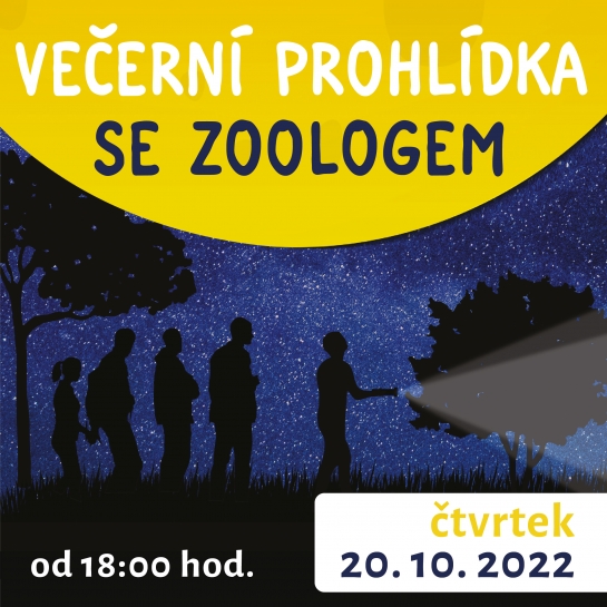 Večerní prohlídka se zoologem 20. 10. 2022