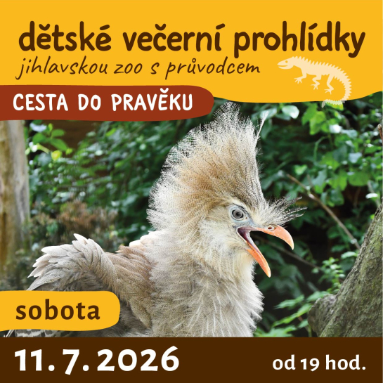 dětské večerní prohlídky jihlavskou zoo - CESTA DO PRAVĚKU - 11. 7. 2026 od 19:00