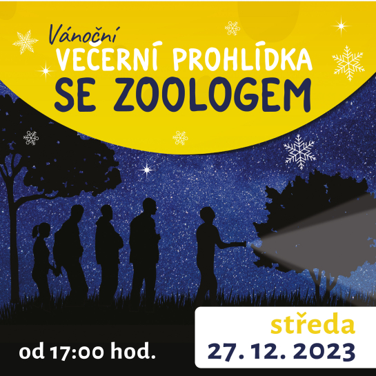 Vánoční večerní prohlídka se zoologem 27.12. 2023 od 17:00 hod.